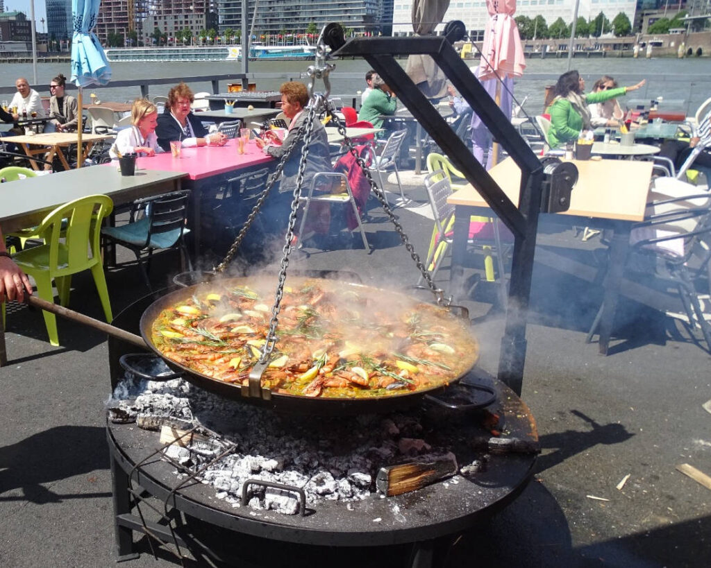 paella-opstelling